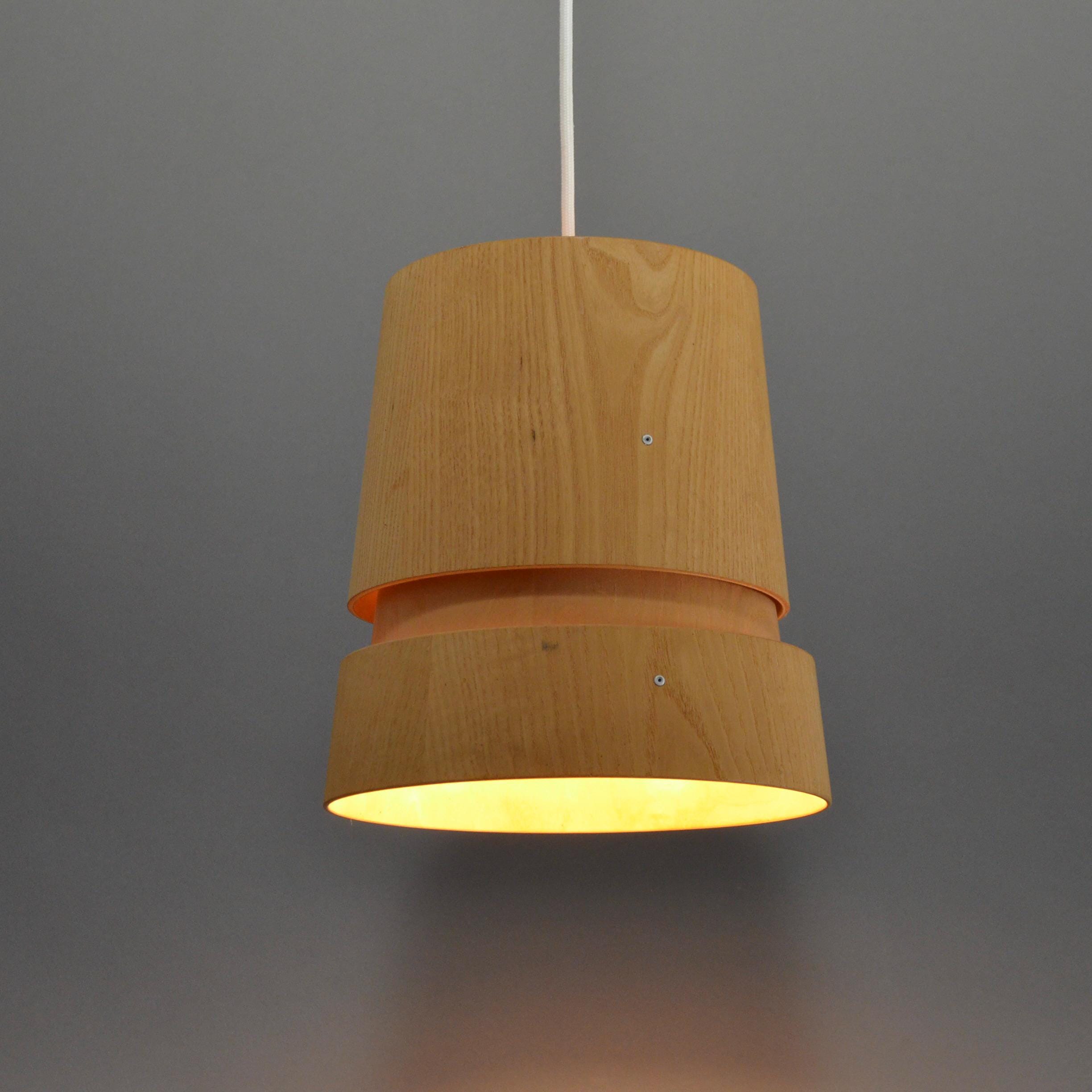 Vintage Pine Pendant Lamp 1960s Hans Agne Jakobsson 