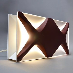 Mid Century Wall Lamp by Klaus Link for Paul Neuhaus Leuchten Oyster Red White Pop Art Space Age 70s Iconic Design Architecture