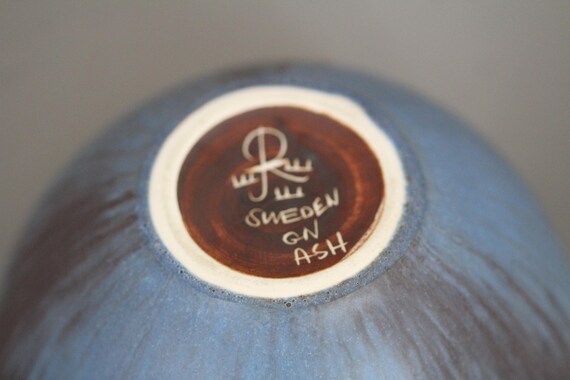 Gunnar Nylund Ashボウル Rorstland Vintage 1950s Rörstrand Gunnar Nylund Alphabet Series ASH