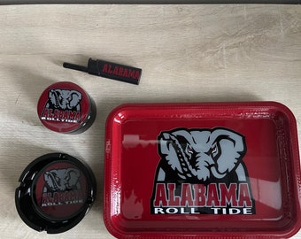 Inspired Alabama Roll Tide Rolling Tray Set