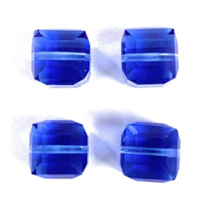 AUTHENTIC Swarovski Crystal #5601 8mm Cube Beads 72 pieces Sapphire AB –  www.
