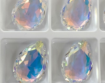 1 piece 30x20 mm vintage Swarovski® Crystal AB article #4327 Pendant. (NO HOLE)