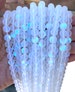 Frosted Mystic Aura Quartz, mermaid glass beads, matte finish white synthetic moonstone, 6mm, 8mm, 10mm , 12mm -15 inch. 
