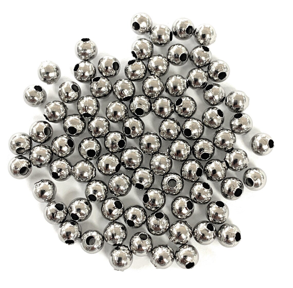 100 Pcs 4mm Stainless Steel Round Beads for Jewelry Making. Etsy