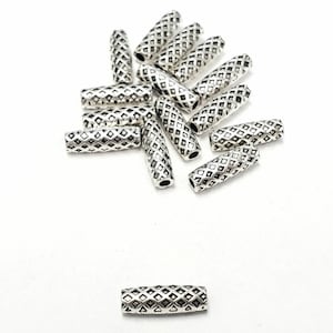 Pewter Spacer Beads, 2mm hole, 8in Strand