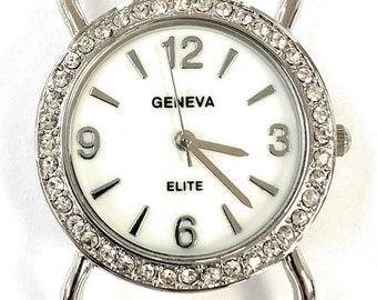 Geneva Elite Ribbon Bar watch face for beading with Crystal - 30 mm