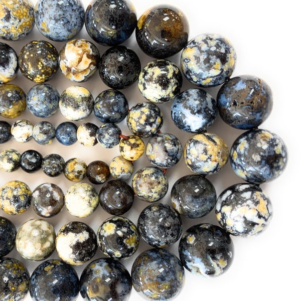 AAA Quality Natural Arctic Jasper round Beads 6mm, 8mm, 10mm, 12mm - 15 inch strand.