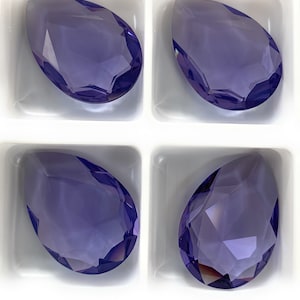 1 piece 30x20 mm vintage Swarovski® Crystal Tanzanite article #4327 Pendant. (NO HOLE)