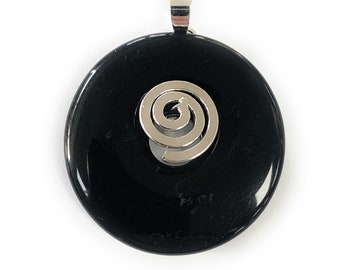 Donut bail, Silver Plated Spiral Round bail for 20 mm to 25 mm donut. Size 10 mm set of 4.