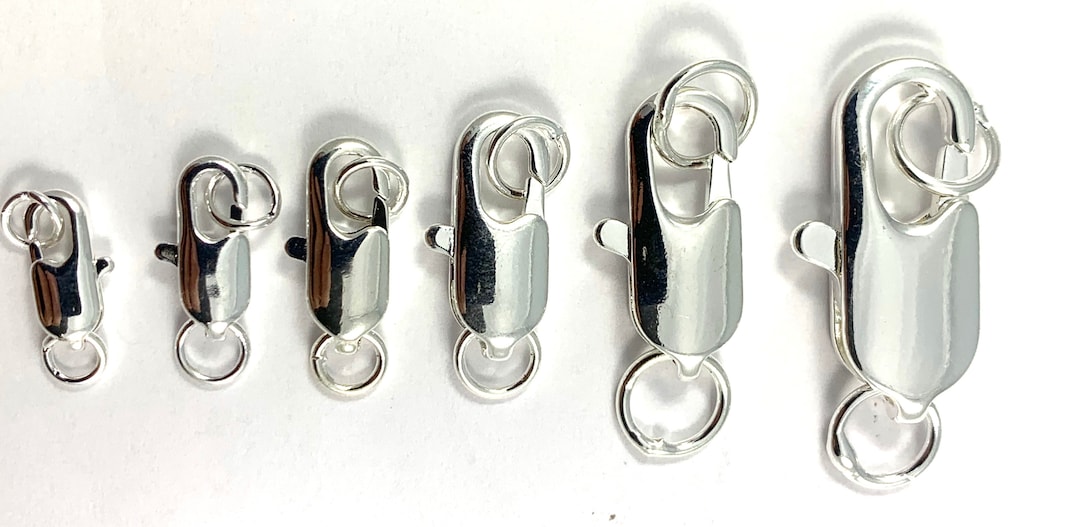 Silver Plated Lobster Locks 10mm, 12mm, 14mm, 16mm, 20mm, 25mm, Lobster