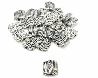 Pewter Spacer Beads, 1.5mm hole, 8in Strand