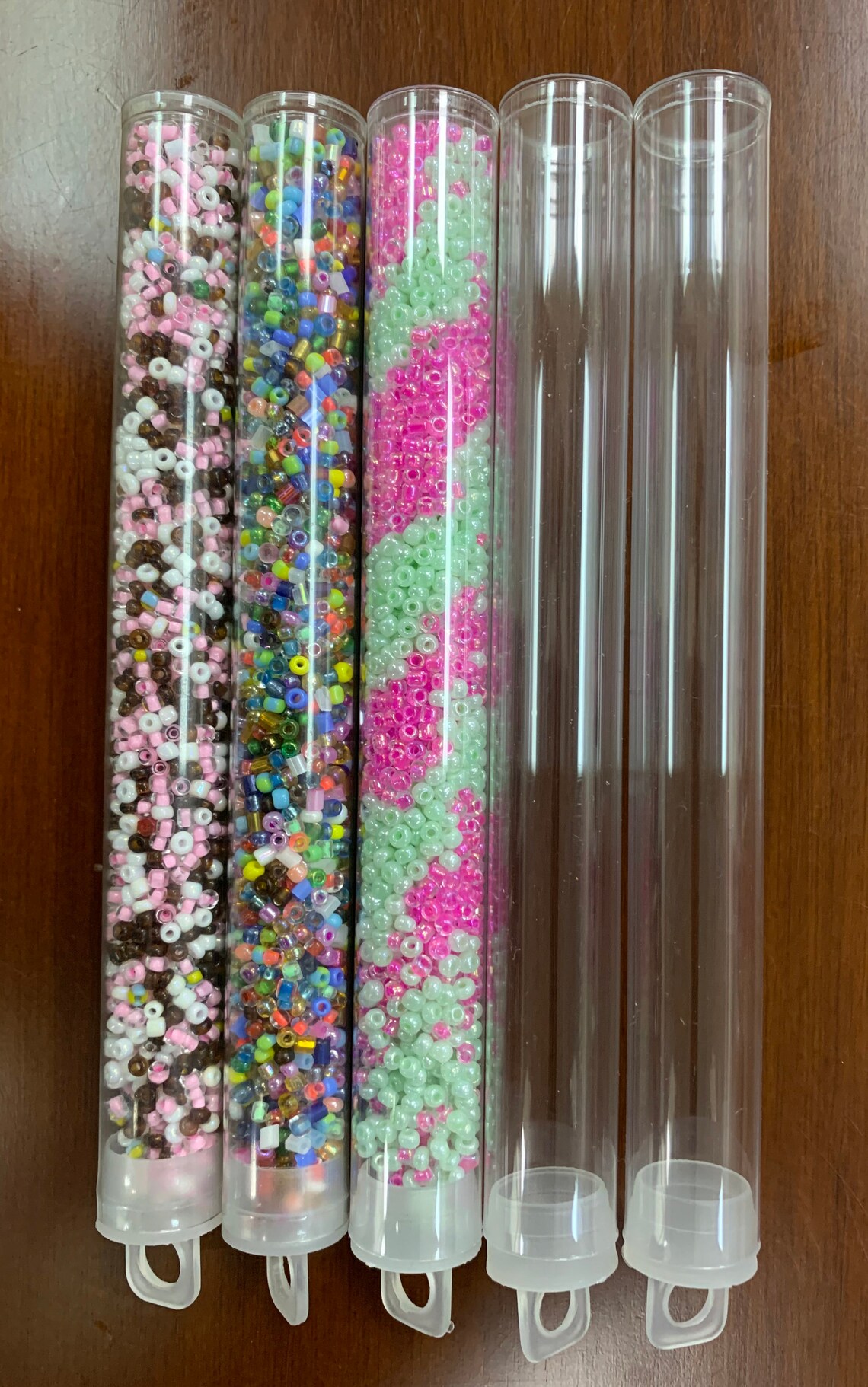 Clear Plastic Seed Bead Tubes with Caps 25 Pack 5inch Etsy