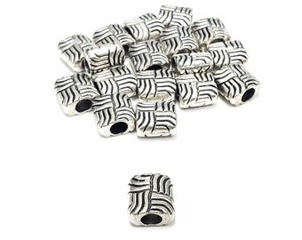 Pewter Spacer Beads, 4.5mm hole, 8in Strand