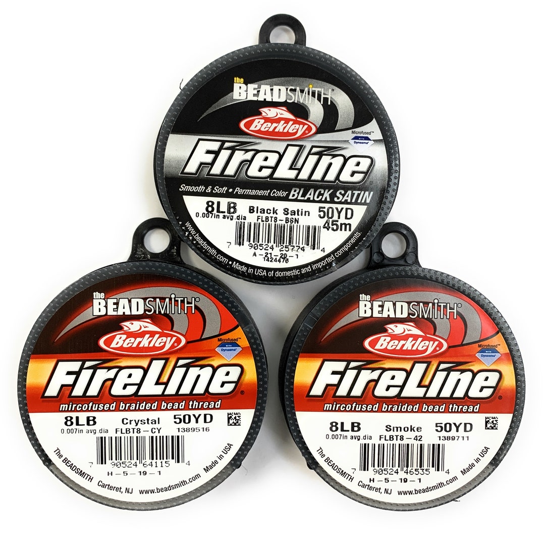 Fireline 8 Lb. Smoke or Crystal, Beadsmith Fireline, 50 Yard Spools
