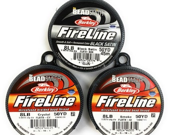 Beadsmith Fireline Braided Beading Thread, 8 lb, 50 Yards
