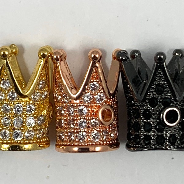 Cubic Zirconia Diamond crown beads