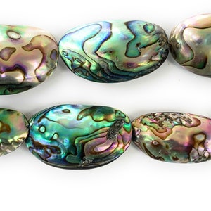 Natural Paua Shell Beads, Abalone Beads 15x25 Mm, 15 Inch Strand - Etsy