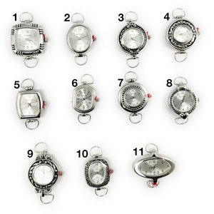 Geneva Elite Silver Watch Faces | Loops and Battery Included image 2