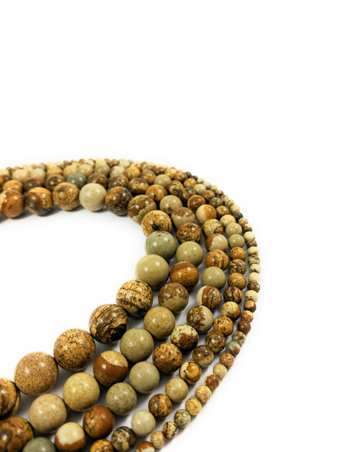 Picture Jasper Gemstone Beads in 4MM, 6MM, 8MM, 10MM, 12MM Etsy