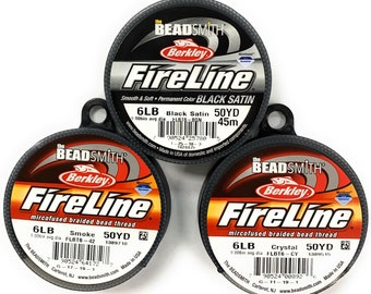Beadsmith Fireline, 6 lb, 50 Yard, Braided Bead Thread