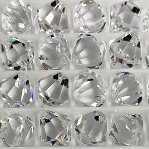 12 Pcs of 8 mm Crystal - 6301 Swarovski Crystal Top Drilled beads for Jewelry making.
