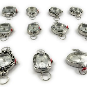 Geneva Elite Silver Watch Faces | Loops and Battery Included image 3