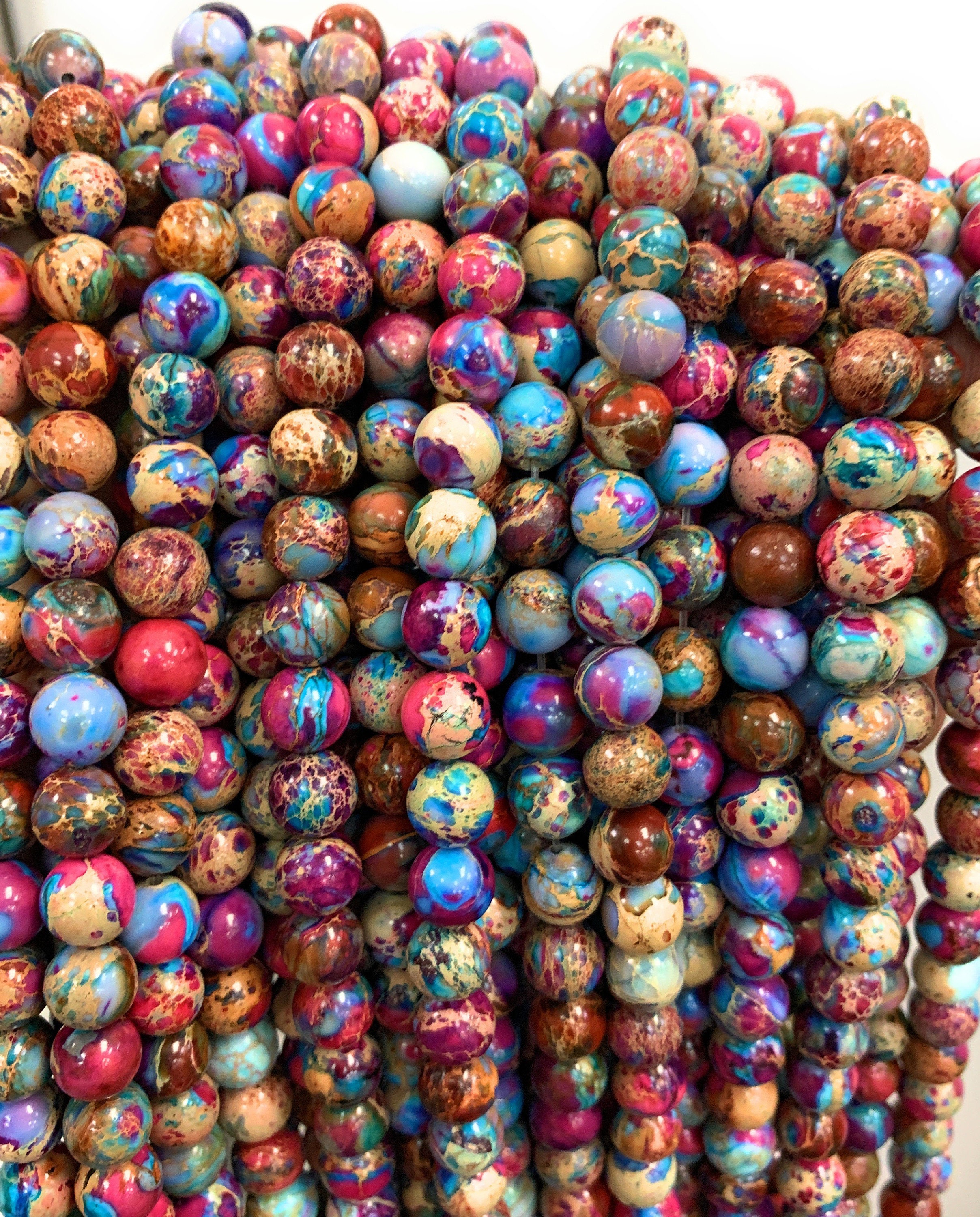 Rainbow Pearl Beads Rainbow Pearl Craft Beads Through Hole Loose