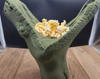 Python Popcorn Bucket - Reptile Gift - Snake Gaming Room Decor - Movie Night Decor - Gift for Him - Dad Gift