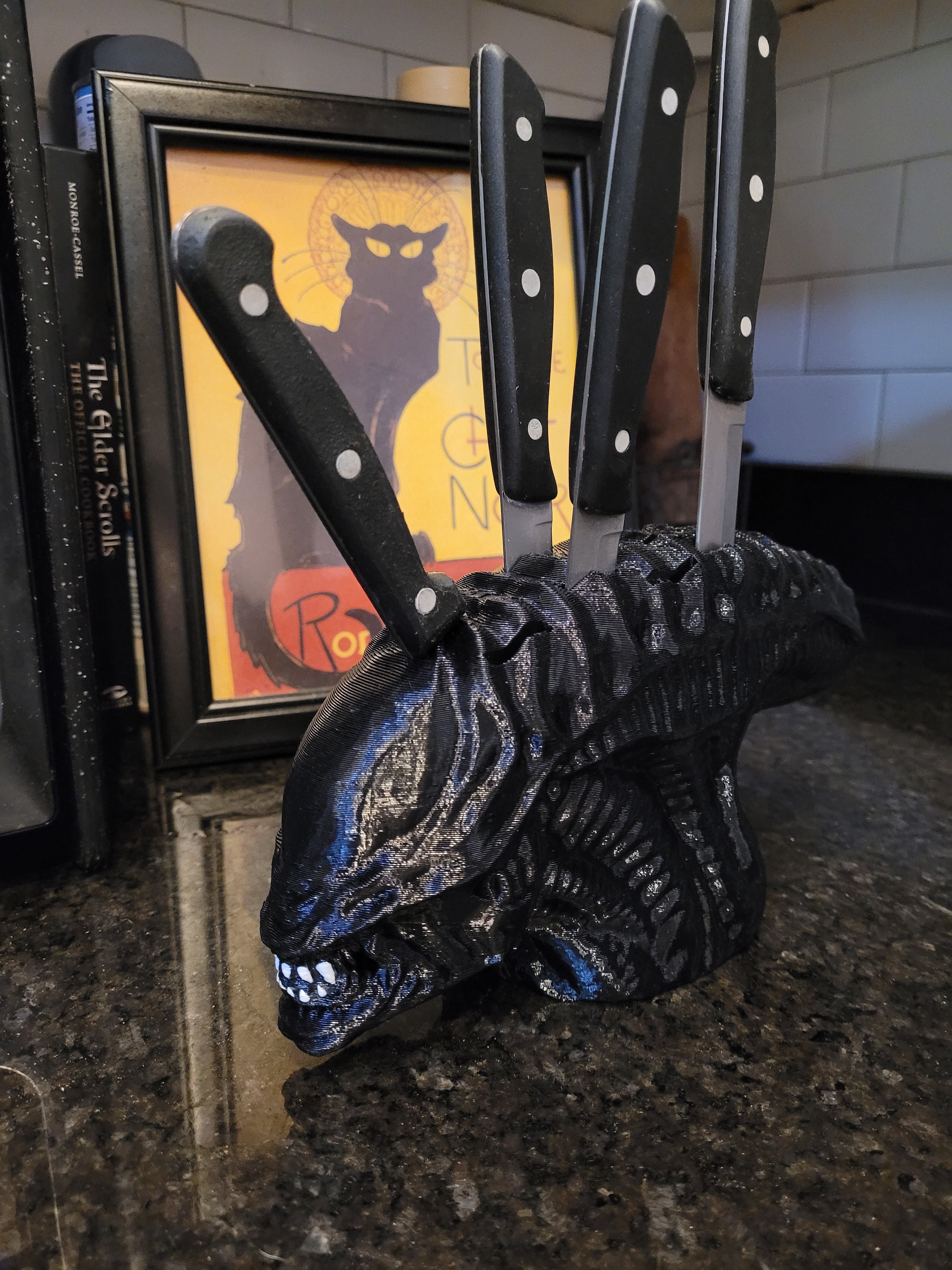 Xenomorph Knife Block Alien Knife Holder Kitchen Etsy