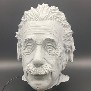 Albert Einstein Headset Stand l Einstein Scientist Headphone Display l Scientist Bust l Office Decor l Desk Organizer