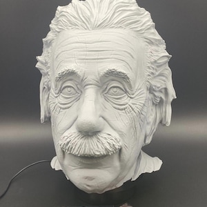 Albert Einstein Scientist Headphone Stand - PC Gamer Display - Birthday Gift Idea - Halloween Horror Display - Christmas Present