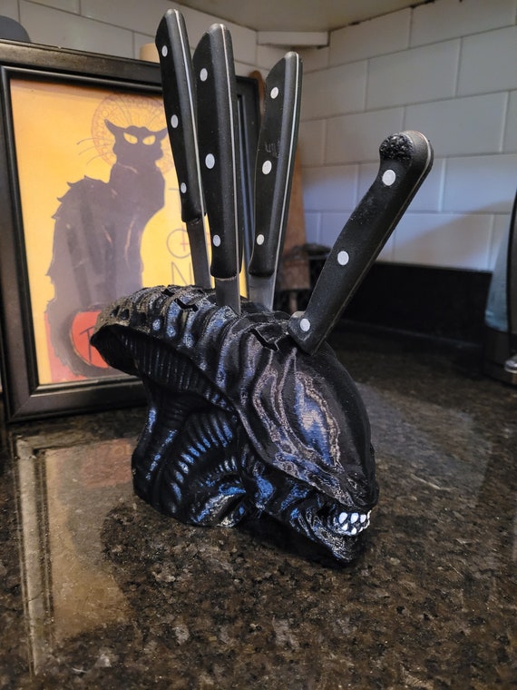Xenomorph Knife Block Alien Knife Holder Kitchen Etsy