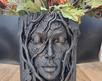 Dryad Forest Goddess Planter - Celtic Gardning Pot - Garden Decor - Flower Box - Gift for Her - Game Room Decor