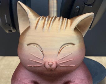 Cute Kitty Cat Headphone Stand - Unique Christmas Gift - Gift for Her - Girly Gaming Headset Stand - Cat Lover Gift - Christmas Gift Idea