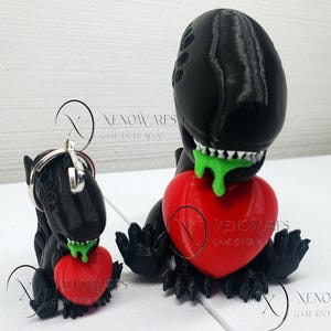 Bébé xénomorphe Saint-Valentin - porte-clé coeur extraterrestre Chibi - oeuf de Pâques extraterrestre xénomorphe - cadeau oeuf Facehugger - reine extraterrestre - crâne xénomorphe