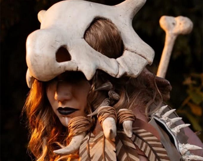 Wearable Halloween Bone Helmet - Dinosaur Skull Mask - Anime Cosplay Gift - Gift for Him -  Gift for Dad - Gift for Gamer - Birthday Gift