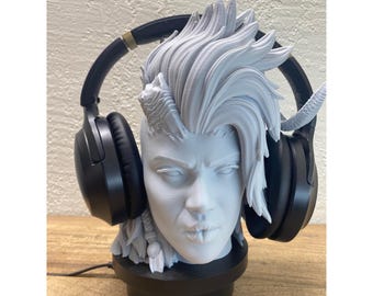 Tiefling Barbarian Headphone Stand - Gaming Headset Holder - Gift for Him - DnD Gift for Dad - Gift for Gamer - Unique Dad Gift