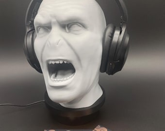 SALE - Dark Wizard Headphone Stand - Halloween Horror Decor - Mage Lord Gaming Display - Game Room Decor - Gift for Gamer - Dad Gift Idea