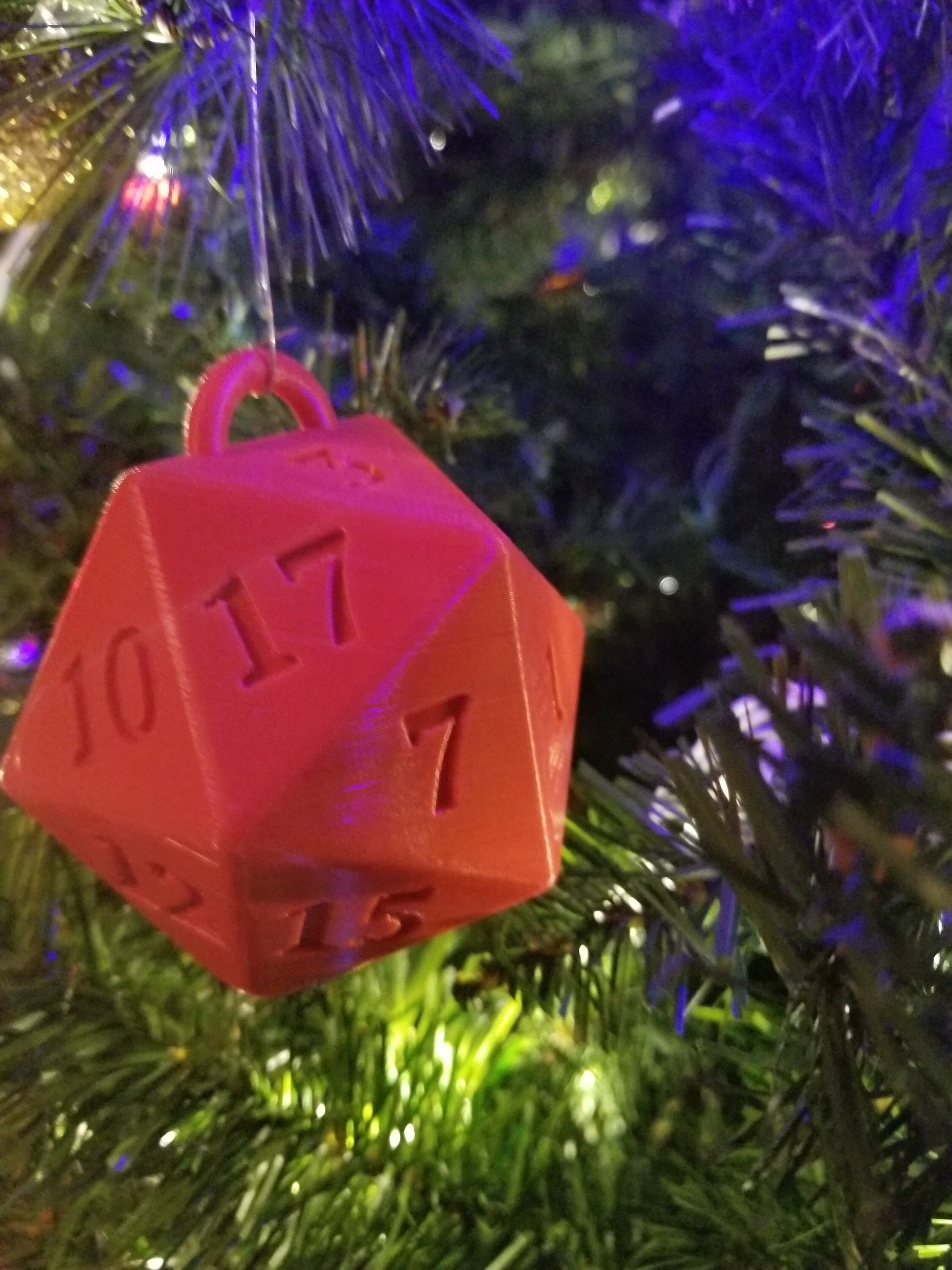 D20 Christmas Ornament Dnd Dungeons N Dragons Christmas Etsy