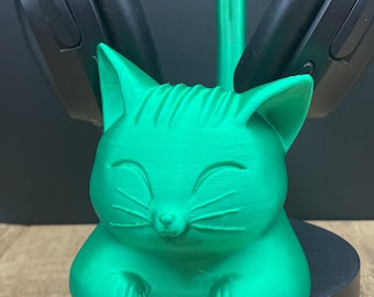 Cute Kitty Cat Headphone Stand - Unique Christmas Gift - Gift for Her - Girly Gaming Headset Stand - Cat Lover Gift - Christmas Gift Idea