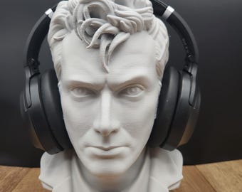 David Tennant hoofdtelefoonstandaard - Space Doctor headsethouder - cadeau voor hem - gamercadeau - bureaudecor - bureauaccessoire - vader cadeau