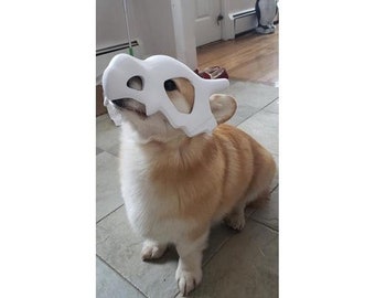 Cubone Dog Mask - Pokmon Skull Mask - Dinosaur Bone Mask - Pet Cosplay - Halloween Dog Cat Costume - Pet Costume