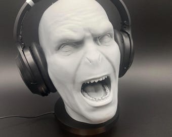 Dark Wizard Headphone Stand - Fantasy Headset Holder - Gift for Him - Gift for Gamer - Gift for Dad - Gaming Room Decor - Office Desk Decor