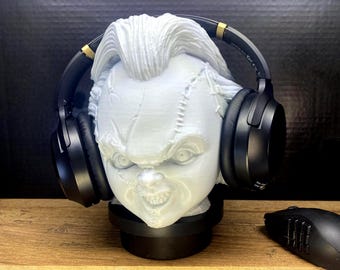 Monster Headphone Stand - Chucky Monster Headset Holder - Gift for Him - Gaming Room Decor - Gift for Dad - Gift for Gamer - Desk Accessory