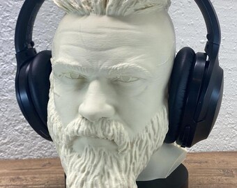 OFERTA - Soporte para auriculares Ragnar Lothbrok - Soporte para auriculares vikingos - Decoración para sala de juegos - Regalo para él - Regalo para gamer - Regalo para papá - Decoración de oficina