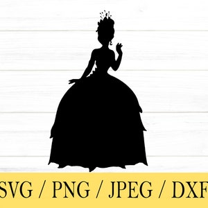 プリンセス svg、プリンセス、png、dxf、jpeg、デジタルダウンロード、カットファイル、クリカット、シルエット、Glowforge
