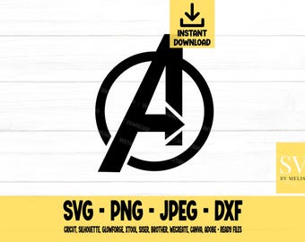 Superheld svg, Held, Superheld, Avengers Symbol svg, Superheld png, dxf, jpeg, digitaler Download, Schnittdatei, Cricut, Silhouette, Glowforge