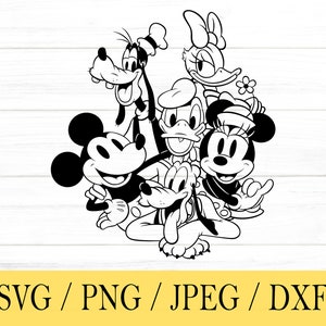 Fab Five svg, muis, svg, png, dxf, jpeg, digitale download, bestand knippen, Cricut, silhouet, Glowforge