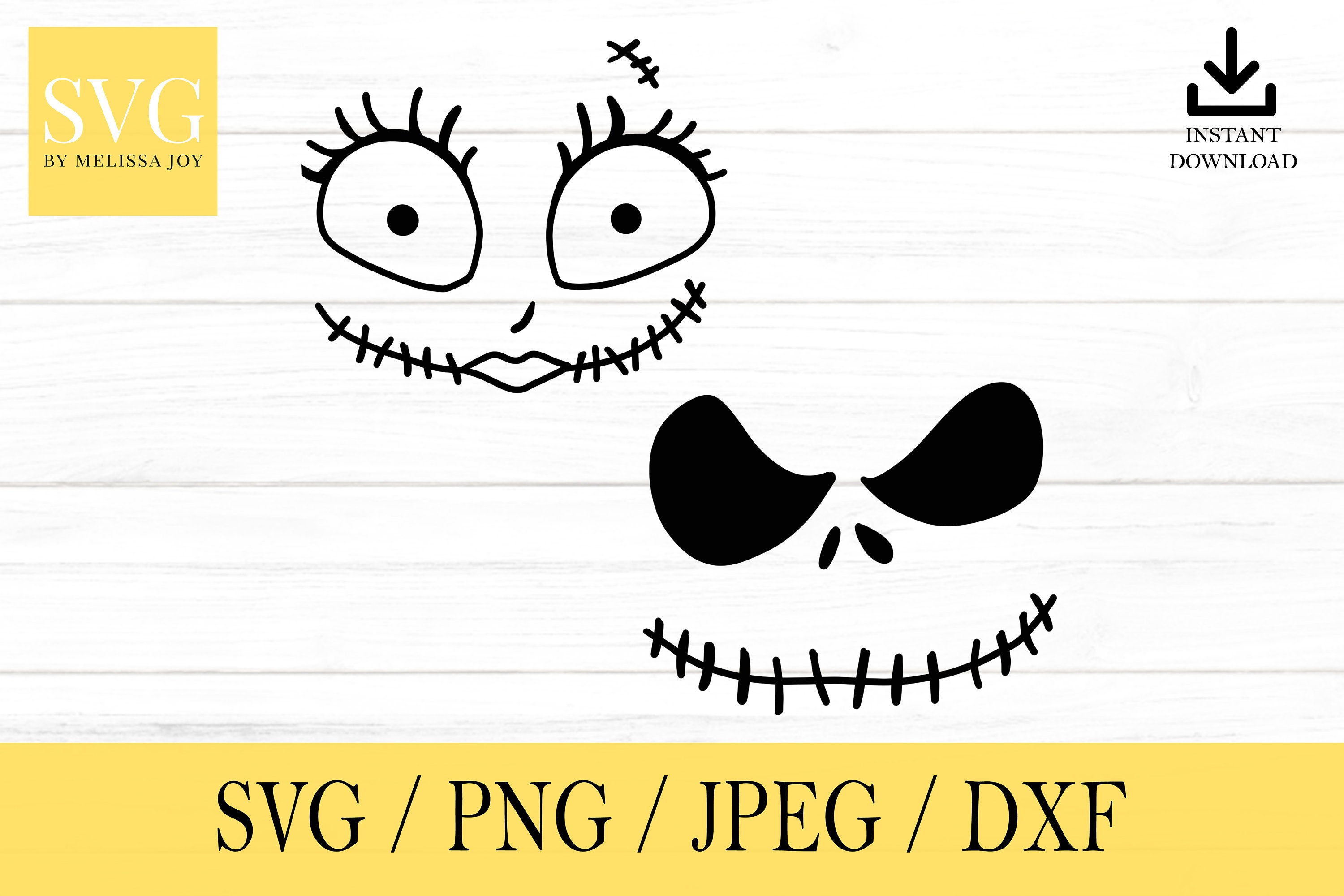 Jack and Sally svg 2 SVG Halloween svg Halloween png dxf | Etsy