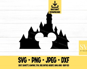 California Castle svg, Mouse Ear, Castle, svg, png, dxf, jpeg, Digital Download, Cut File, Cricut, Silhouette, Glowforge, Svg files cricut